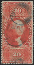 #R 98c XF, hand cancel, well centered, $20 value,  Terrific color!