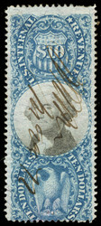 #R128 F/VF, terrific color, nice stamp!
