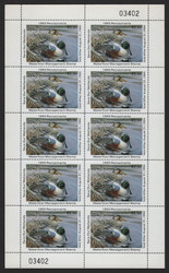 #STATE DUCK, PA no.11 VF NH, Complete Sheet, FACE VALUE $55, Rare