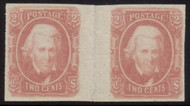 Confed # 8 VF/XF OG NH, full gutter pair and NH,  VERY SCARCE, usual crease,  SCARCE PAIR