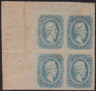Confed #11 VF OG Hr., Corner Block, two stamps NH, creases