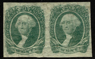 Confed #13 VF/XF OG NH, Pair, very fresh color, usual dry gum,  VERY NICE!