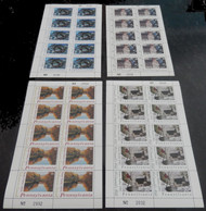 STATE PARKS Pennsylvania 1992 - 1995, 4 different sheets, FULL SHEETS, VF NH, Face Value $200, Rare!