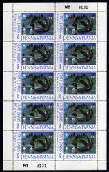 STATE PARKS Pennsylvania 1992, VF NH, FULL SHEET, Face Value $50, Rare!