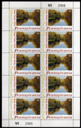 STATE PARKS Pennsylvania 1994, VF NH, FULL SHEET, Face Value $50, Rare!