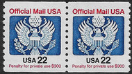 #O136 F/VF OG NH, Nice Pair! (Stock Photo - You will receive a comparable stamp)