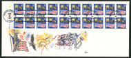 #2276a VF, FDC of 22c Fireworks panes,  Seldom Seen on cover