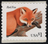 #3036 VF/XF OG NH,  the RARE red fox,  TOUGH TO FIND!