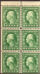 # 498e F/VF OG NH Booklet Pane of 6, Nice and Bold! (Stock Photo - You will receive comparable stamp)