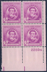 # 886 F-VF OG NH (or better) Plate Block of 4 (stock photo - position and plate number collectors - please inquire for special requests)