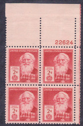 # 890 F-VF OG NH (or better) Plate Block of 4 (stock photo - position and plate number collectors - please inquire for special requests)