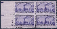 # 922 F-VF OG NH (or better) Plate Block of 4 (stock photo - position and plate number collectors - please inquire for special requests)