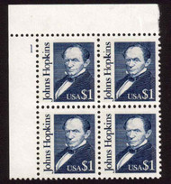 #2194 $1 Hopkins, F/VF NH, (stock photo - position and plate number collectors - please inquire for special requests)