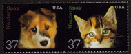 #3670 - 71, Pair,  37c Neuter and Spay,  Se - tenant-Stock Photo - you will receive a comparable stamp