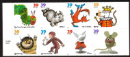 #3987 - 94,   39c Children Book Animals,  Se - tenant-Stock Photo - you will receive a comparable stamp