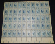 #1188 4c Sun Yat-sen, China, Full Sheet, F-VF OG NH or better, post office fresh,  STOCK PHOTO