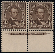 # 269 VF/XF OG NH, Imprint Pair, post office fresh!