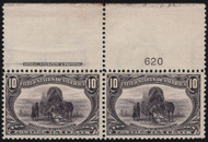 # 290 VF OG NH, Plate pair 620 with engraving,  extra large top, Fresh!