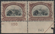 # 298 F-VF OH H, Plate Pair 1150 & 1143,Rich color!