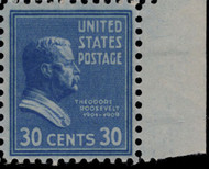 # 830b VF/XF OG NH, w/APS (11/99) CERT, BOTTOM RIGHT, deep blue color, much better centered than most, sound, RARE SHADE!