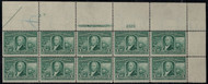 # 323 F-VF OG NH, plate block of 10, extra large top with imprint, Gorgeous!