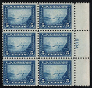 # 403 F-VF OG NH, plate block, perf 10, rich color! RARE!