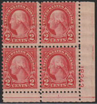 # 583 Fine+ OG NH, plate block, Great stamps!