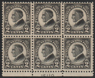 # 610 VF/XF OG NH, plate block, Awesome!