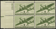 #C 26 F-VF+ OG NH, plate block, great! Stock Photo - You will receive a comparable stamp