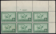 #RW 4 VF/XF OG NH, plate block, super large top, robust color! CHOICE
