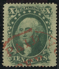 #  35 VF/XF, rare red paid cancel, select! GEM!