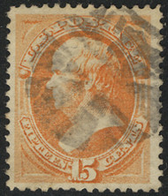 # 163 VF/XF JUMBO, fancy geometric cork cancel, great!