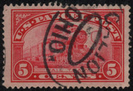#Q 5 VF/XF JUMBO, handstamp cancel, rich color! SELECT!