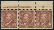 # 271 F/VF OG VLH, Plate Strip of 3, gorgeous stamp!