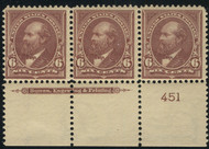 # 271 F-VF OG NH, stamps NH, Plate Strip of 3, fresh!