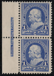 # 247 VF JUMBO OG H, vertical imprint pair, awesome!