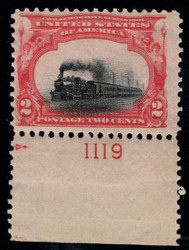 # 295 F-VF OG NH, plate single, Grounded Train, rich color!