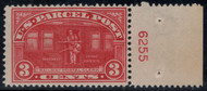 #Q 3 VF OG NH, plate single, vibrant color!