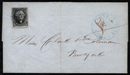 #   2 F/VF, on cover, bold color, "Toledo Jany 22, 1848",  three large margins, the earliest known of the four covers in Alexander census