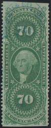 #R 65b VF/XF, Foreign Exchange, faint handstamp cancel, part perf, Rich color!
