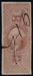 #R 92a VF, w/PF (11/19) CERT, Probate of Will, nice cancel, small crease,  bold color, Awesome!