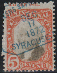 #R137 Fine+, handstamp cancel, part Imprint, Awesome!