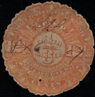 #REA  1a VF, die cut, normal small flaws, Amazing!