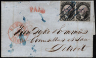 #     9x1a VF/XF, Pair, AC connected, Position 6 -7 (7 with double transfer), small cover flaws, RARE PAIR!