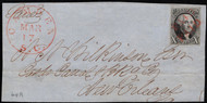 #   2 VF on front of cover, w/PF (11/10) CERT, lovely red cancel, Super fresh, addressed to New Orleans