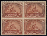 #RB31p VF OG NH, block of 4, hyphen hole perf 7, no faults, Post office fresh! RARE NH!