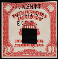 #REA197a VF, cut-out center, Great stamp!