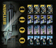 #4928 - 35b Batman VF/XF OG NH, RARE IMPERF Sheet, rich color! CHOICE!