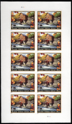 #4927 Glade Creek Grist Mill VF/XF OG NH, RARE IMPERF Sheet, a beauty! CHOICE!