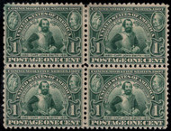 # 328 VF OG 2 NH, 2 Hr, block of 4, rich color!